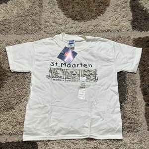 Vintage 90s Del Sol St. Maarten Cartoon Aquatic Animals Shirt Youth Small NWT